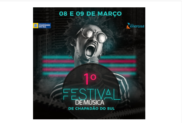 Imagem de compartilhamento para o artigo Alô artistas: Chapadão do Sul abre inscrições para 1º Festival de Música da MS Todo dia